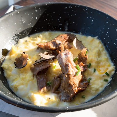 Creamy Scrambled Eggs with Mushrooms &&nbsp;Chives