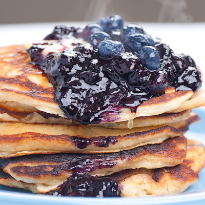 Blueberry Pancakes with Berry&nbsp;Coulis