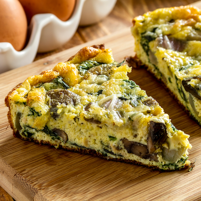 Fresh Herb Frittata with Caramelized Onions and&nbsp;Mushrooms